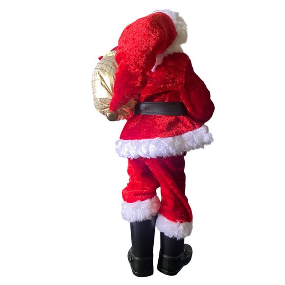 Vintage American Retro 22" Tall Frog w/ Santa Suit and Porcelain Head Christmas - Picture 3 of 13